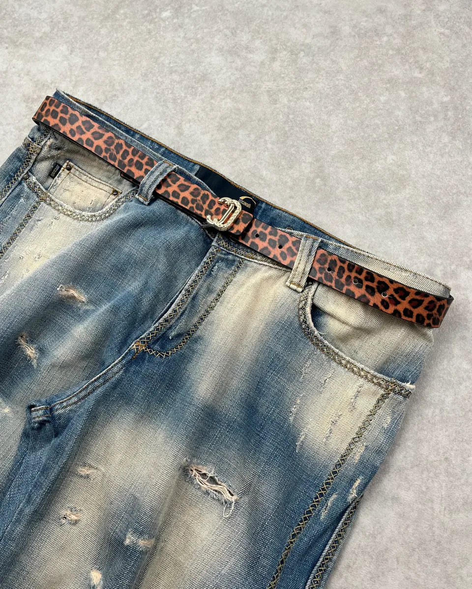 Class Roberto Cavalli Brown Leopard Print Belt zejpeLT 0