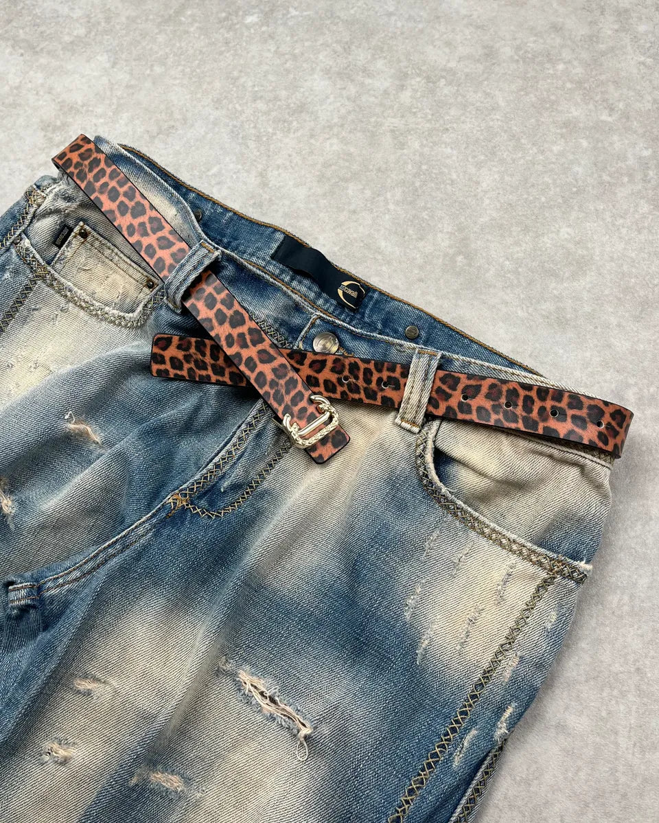 Class Roberto Cavalli Brown Leopard Print Belt zejpeLT 1