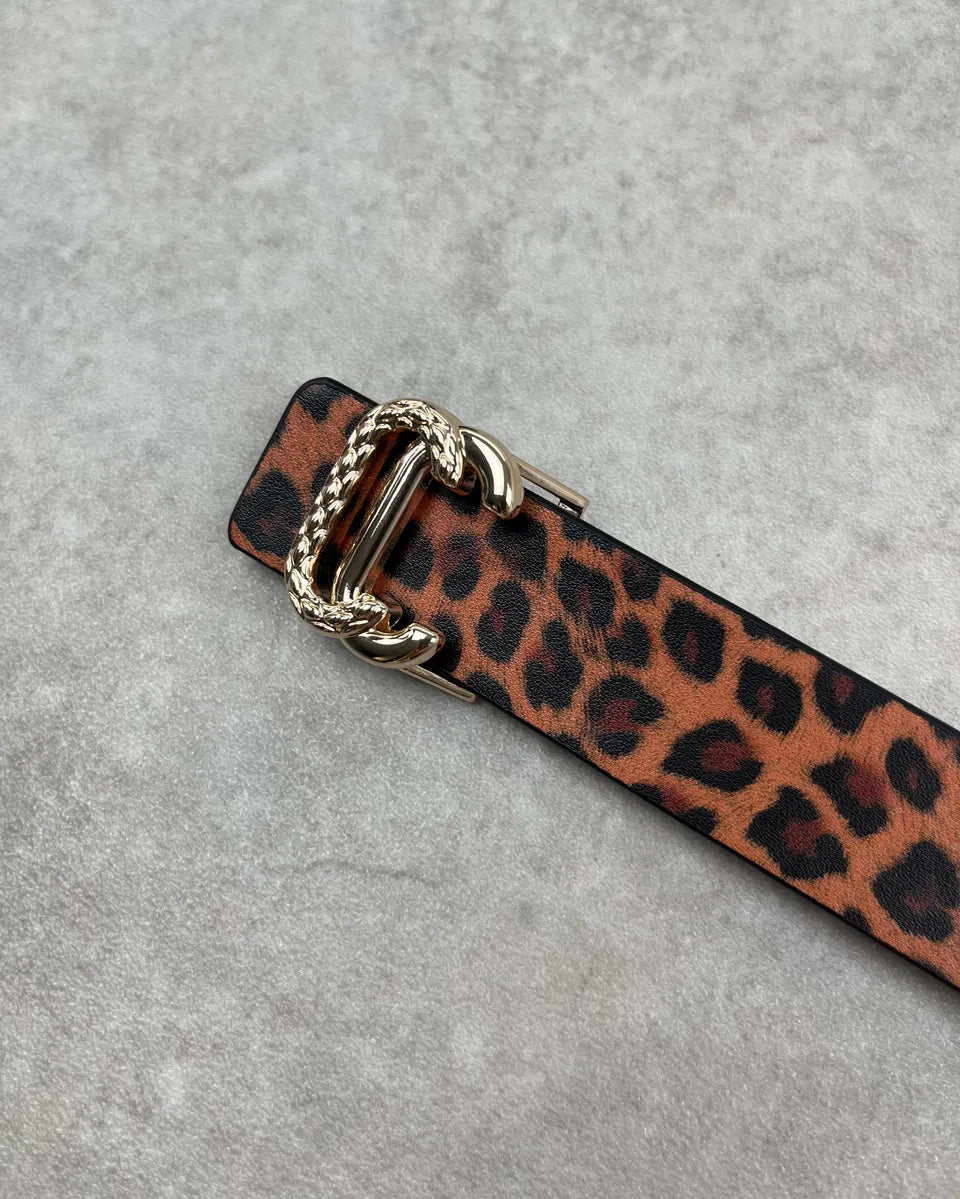 Class Roberto Cavalli Brown Leopard Print Belt zejpeLT 3