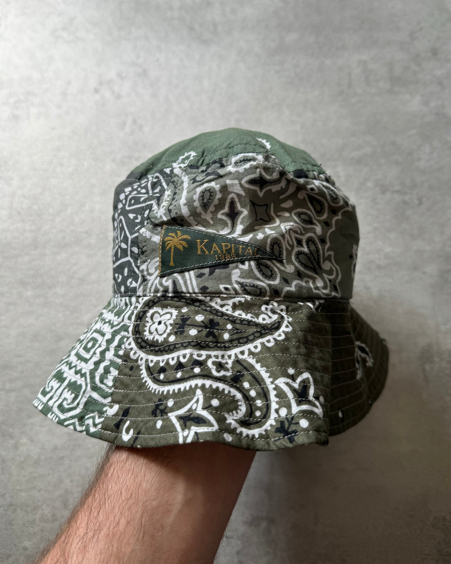 AW2024 Kapital Olive Safari Beanie  (OS) - 6