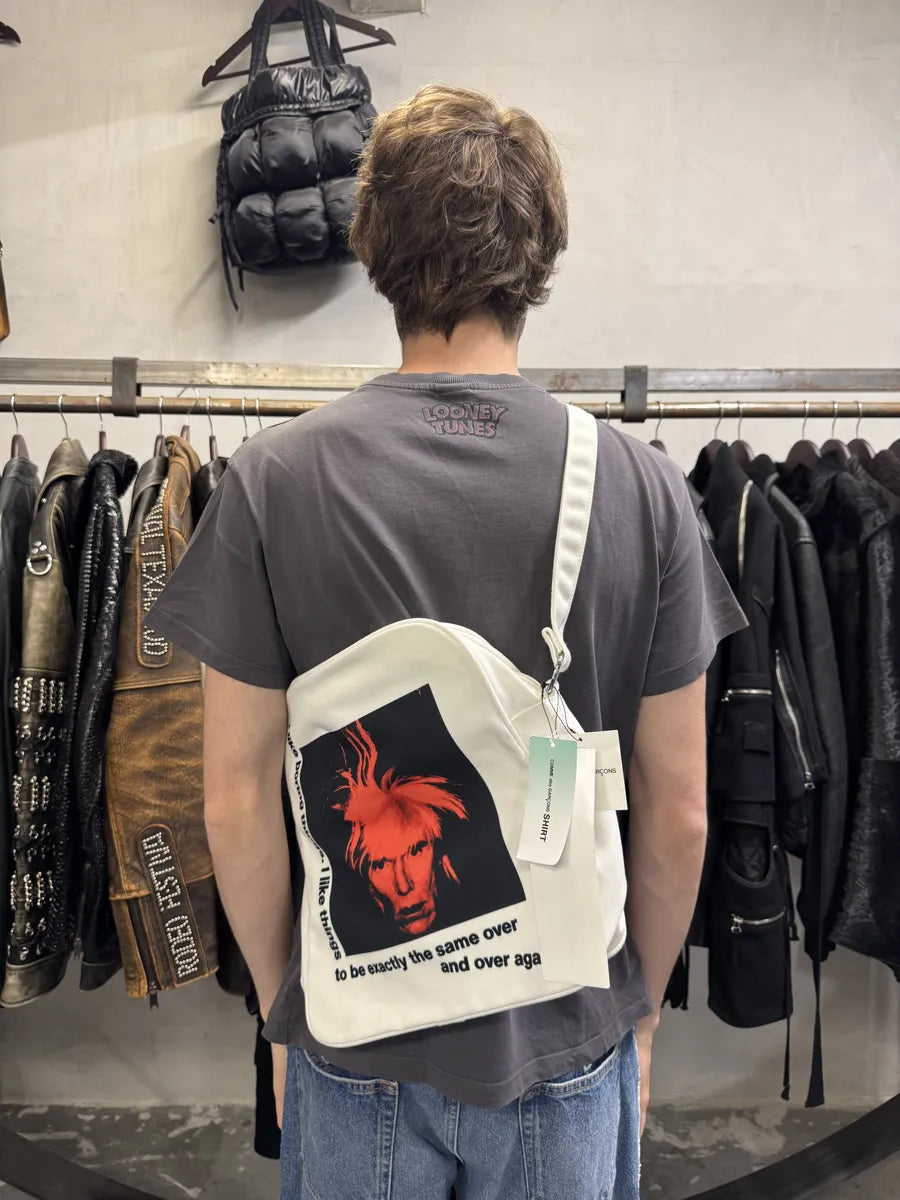 Comme des Garçons Andy Warhol White Shoulder Bag (OS) XmCbYKb 2