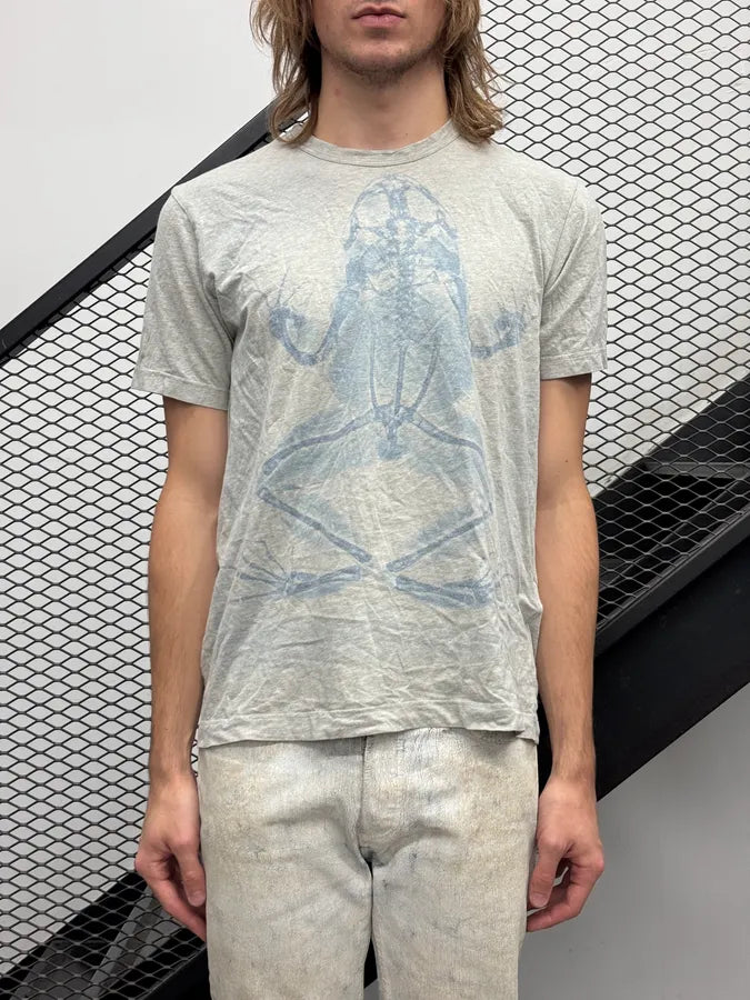 AW2009 Comme des Garçons Beige X-Ray Frog Graphic T-Shirt edFWhmX 0