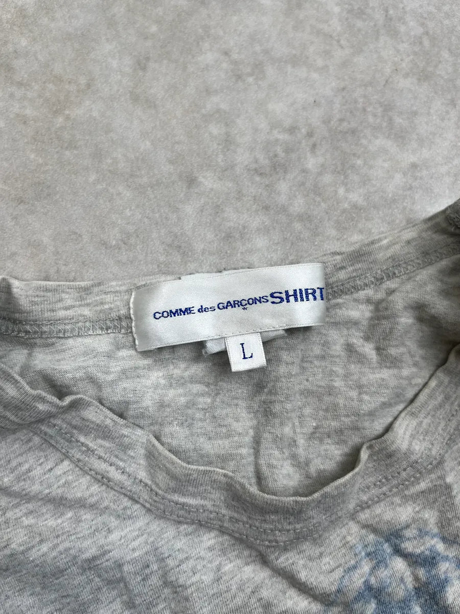 AW2009 Comme des Garçons Beige X-Ray Frog Graphic T-Shirt edFWhmX 8