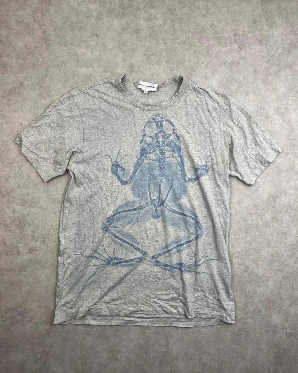 AW2009 Comme des Garçons Beige X-Ray Frog Graphic T-Shirt edFWhmX 2