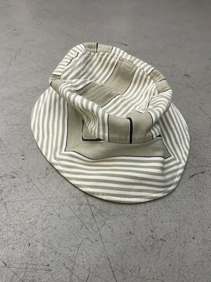 Comme des Garçons Beige Striped Bucket Hat vKSWqeZ 5