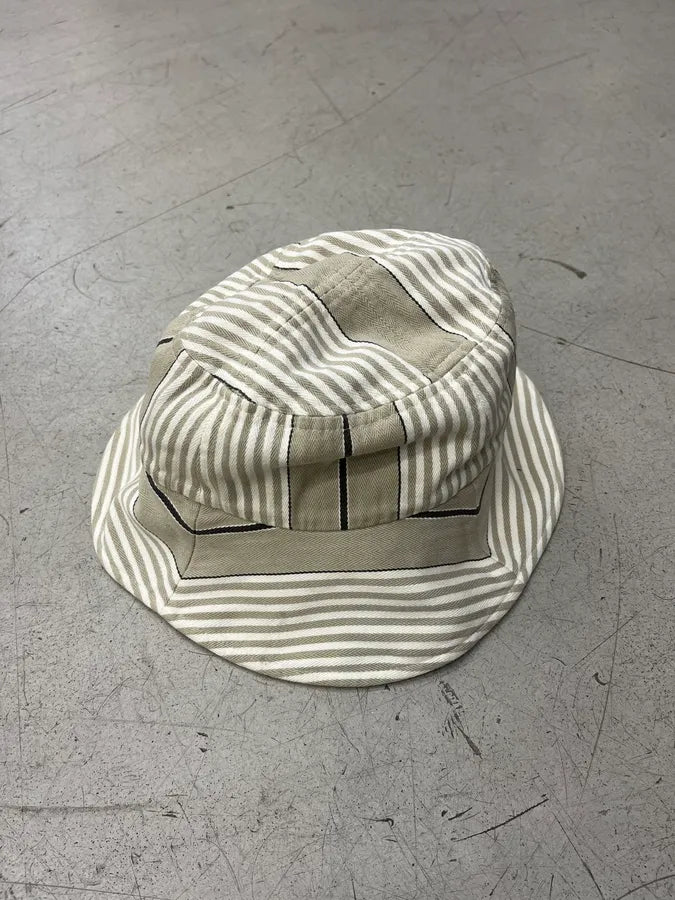 Comme des Garçons Beige Striped Bucket Hat vKSWqeZ 4