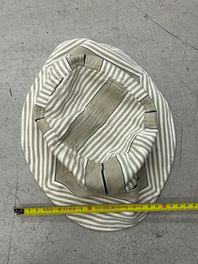 Comme des Garçons Beige Striped Bucket Hat vKSWqeZ 8