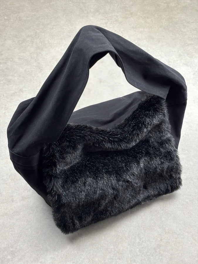 Comme des Garçons Black Faux Fur Hobo Shoulder Bag DjTSOub 1