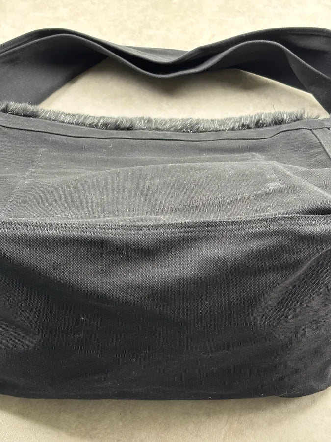Comme des Garçons Black Faux Fur Hobo Shoulder Bag DjTSOub 14