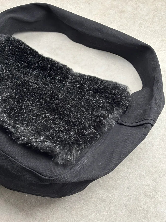 Comme des Garçons Black Faux Fur Hobo Shoulder Bag DjTSOub 5