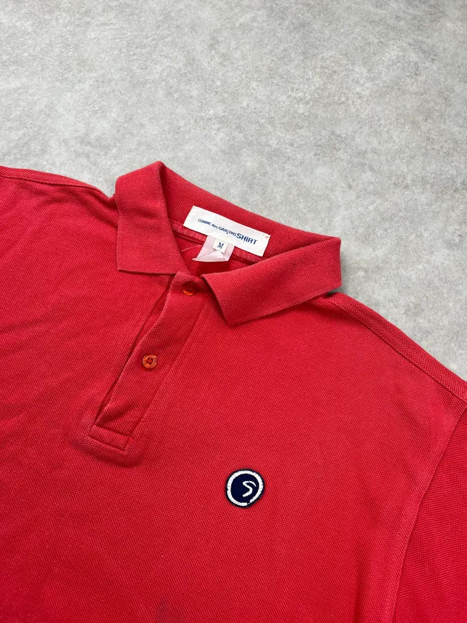 Comme des Garçons Constrast Striped Red Polo HQoKDCa 4