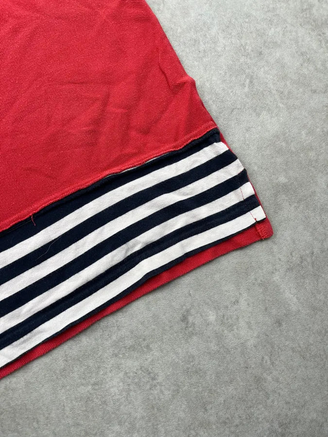 Comme des Garçons Constrast Striped Red Polo HQoKDCa 5
