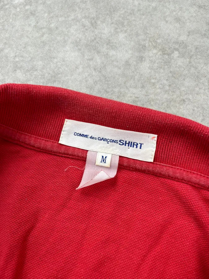 Comme des Garçons Constrast Striped Red Polo HQoKDCa 7