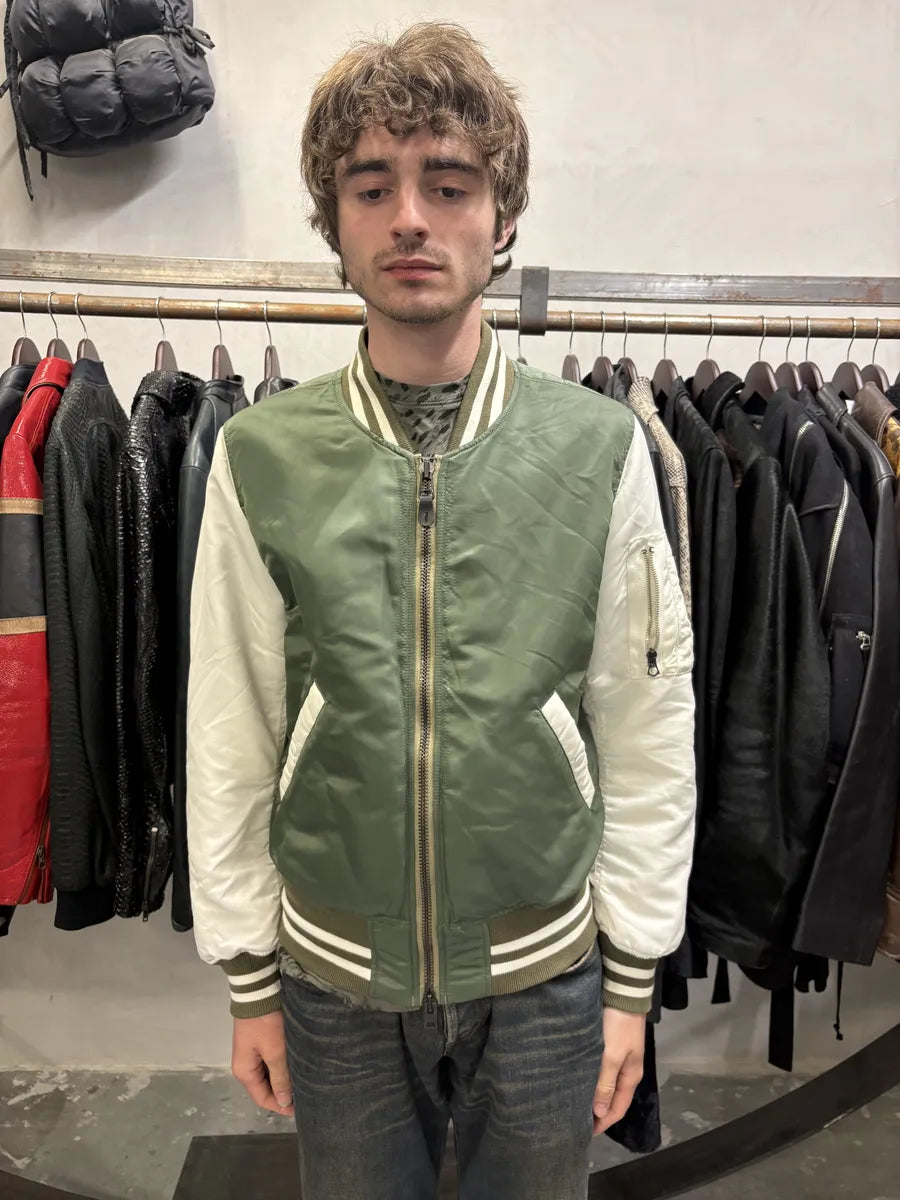 Comme des Garçons Ganryu White & Olive Bomber Jacket cpYHXUl 1