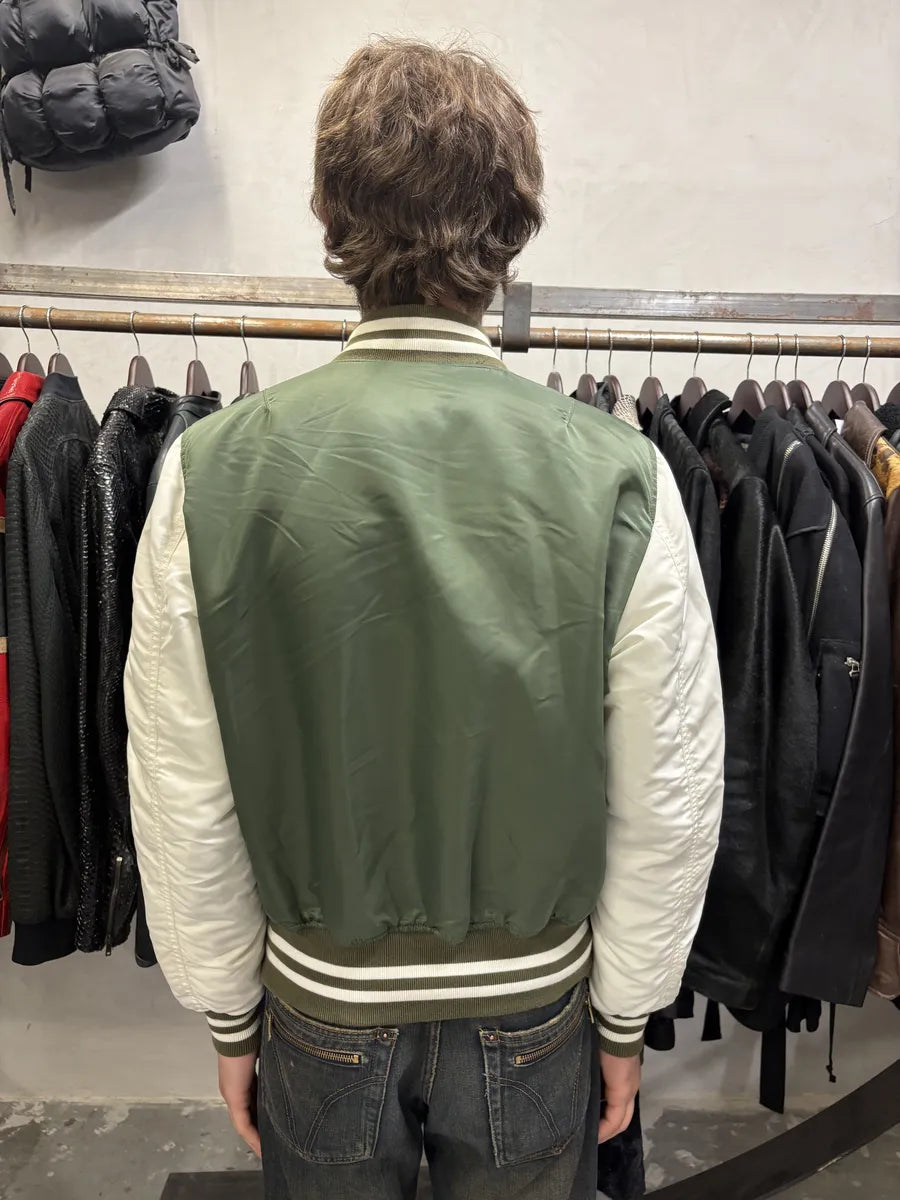 Comme des Garçons Ganryu White & Olive Bomber Jacket cpYHXUl 2