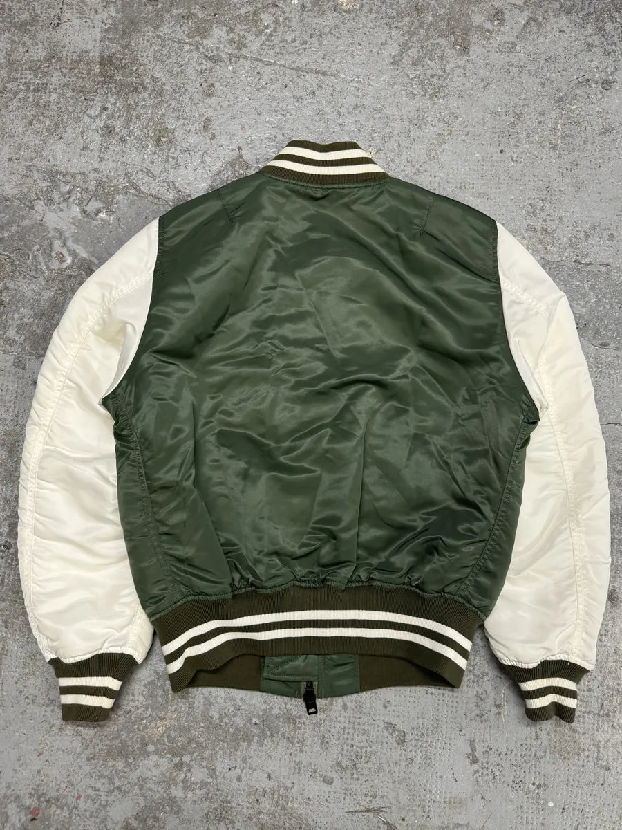 Comme des Garçons Ganryu White & Olive Bomber Jacket cpYHXUl 3