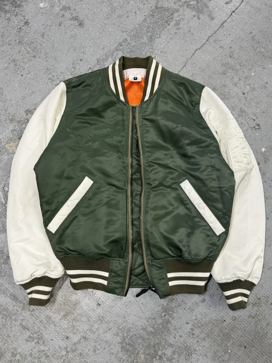Comme des Garçons Ganryu White & Olive Bomber Jacket cpYHXUl 5