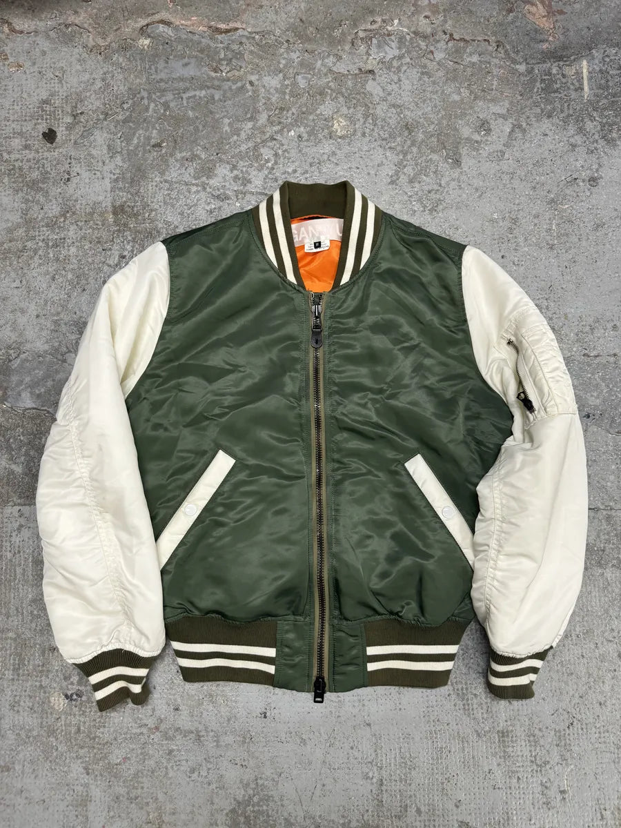 Comme des Garçons Ganryu White & Olive Bomber Jacket cpYHXUl 6