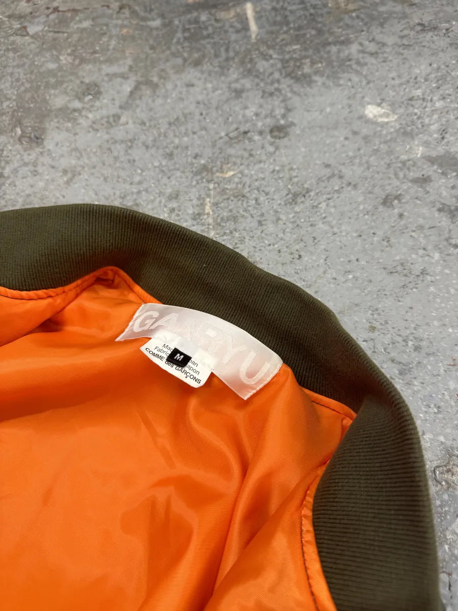 Comme des Garçons Ganryu White & Olive Bomber Jacket cpYHXUl 7