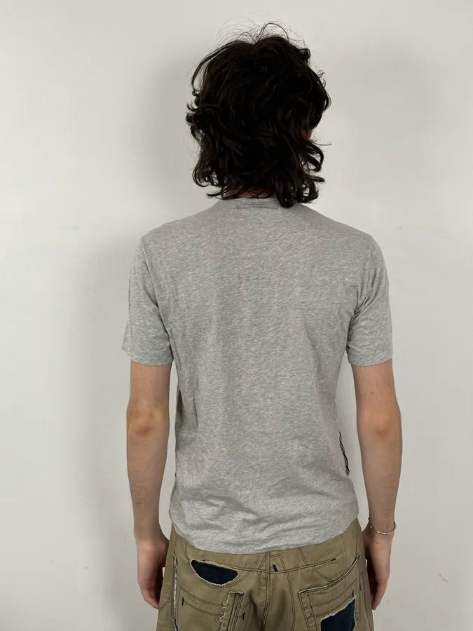 Comme des Garçons Grey Contrast Stitch T-Shirt yWQtHOD 2