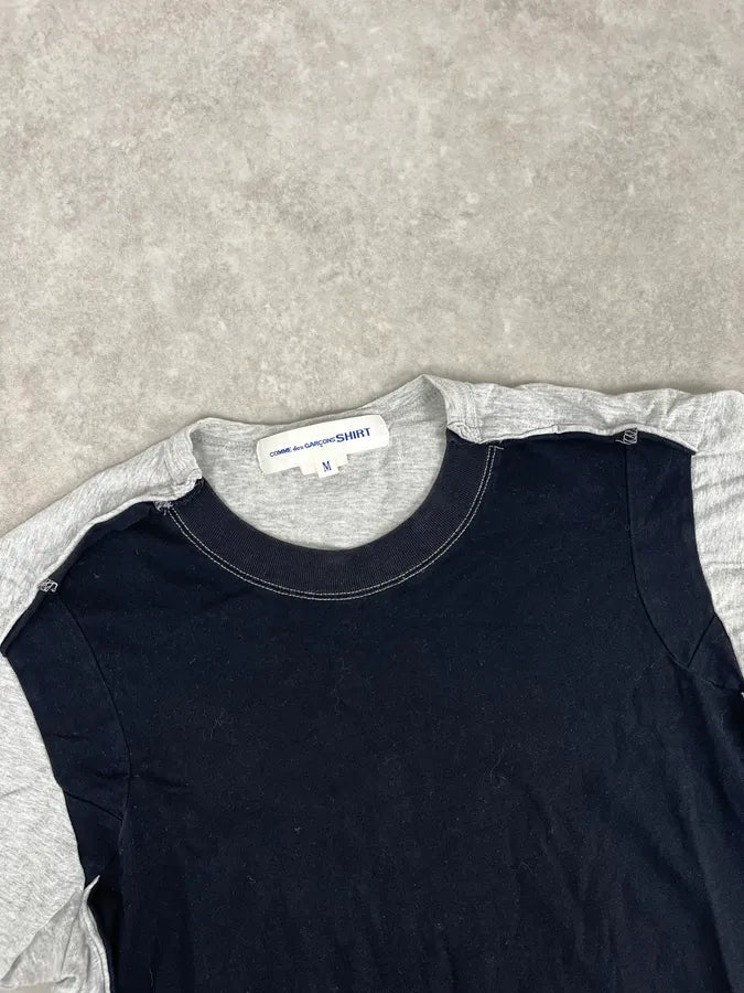 Comme des Garçons Grey Contrast Stitch T-Shirt yWQtHOD 4