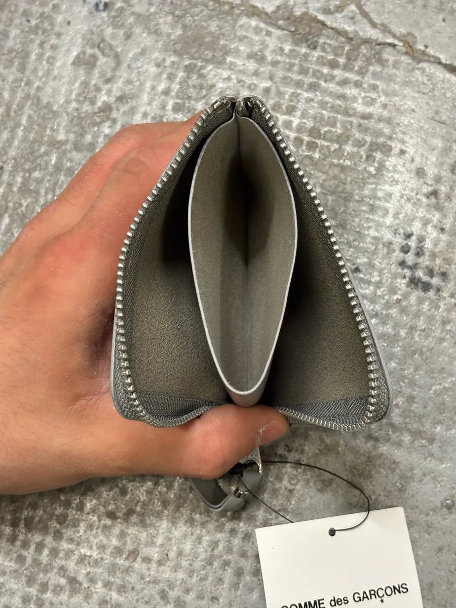 Comme des Garçons Grey Leather Wallet CRUFuda 2