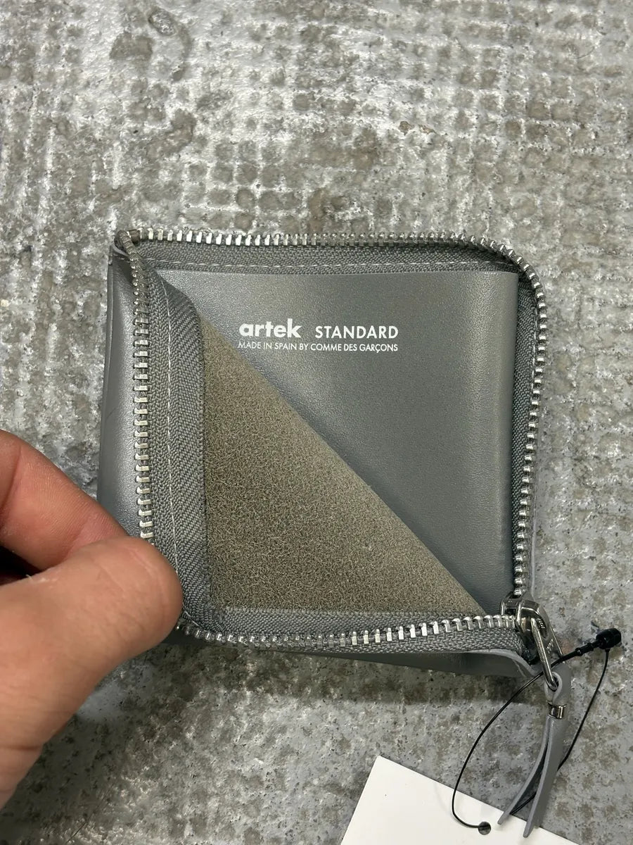 Comme des Garçons Grey Leather Wallet CRUFuda 3