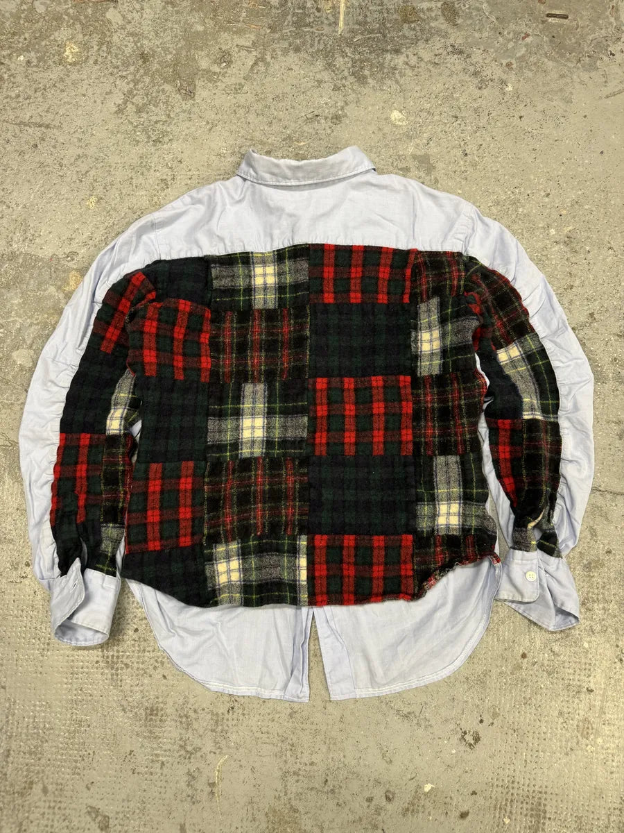 Comme des Garçons Homme Blue Back Red Patchwork Shirt ShvbngJ 0