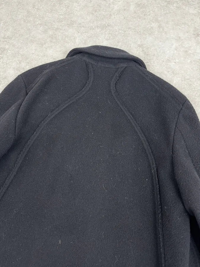 AW2003 Comme des Garçons Homme Plus Black Wool Officer Coat YtQCHGa 5