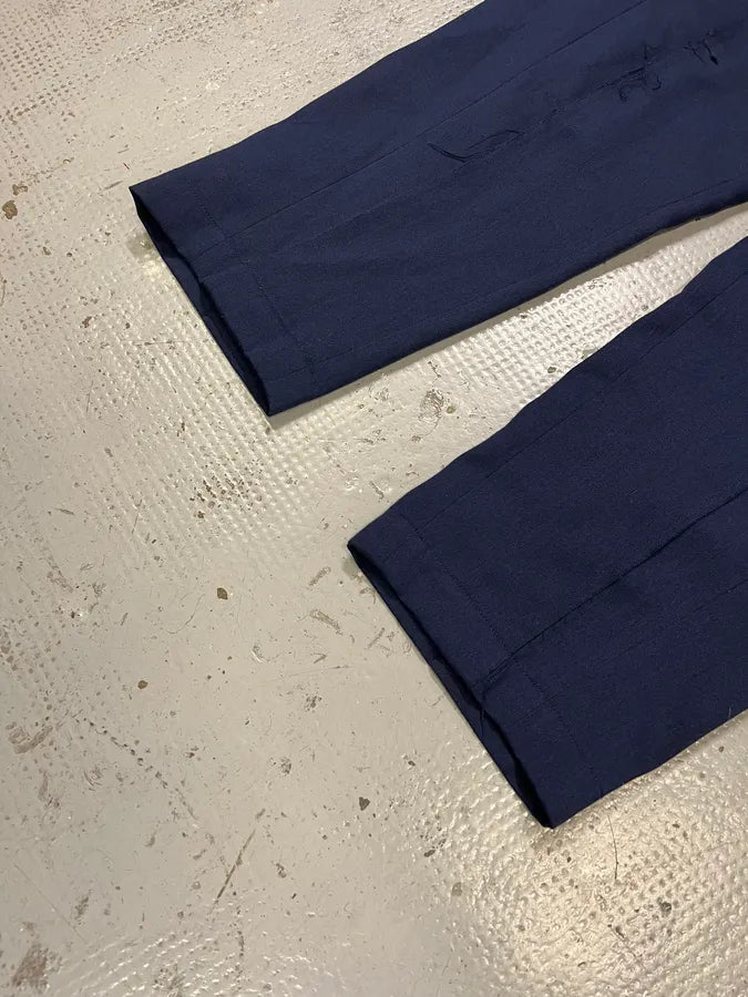 Comme des Garçons Homme Plus Navy Distressed Tailored Pants DEfSSdm 6