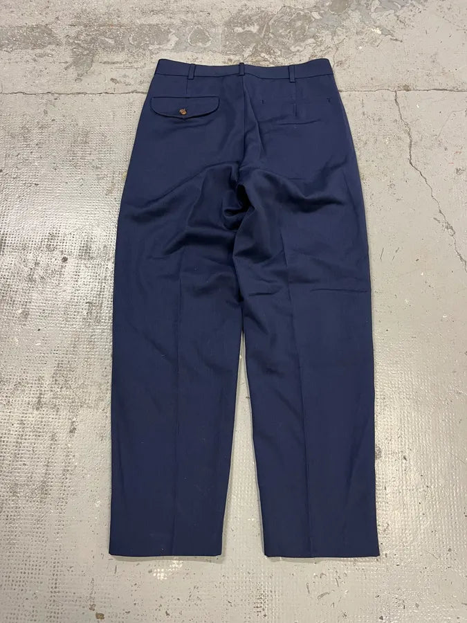Comme des Garçons Homme Plus Navy Distressed Tailored Pants DEfSSdm 7