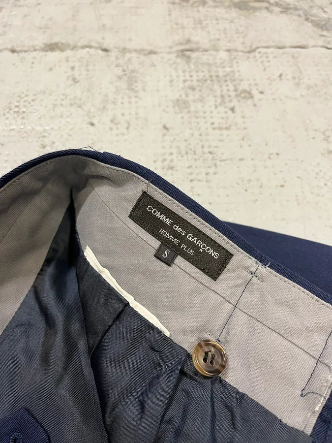 Comme des Garçons Homme Plus Navy Distressed Tailored Pants DEfSSdm 9