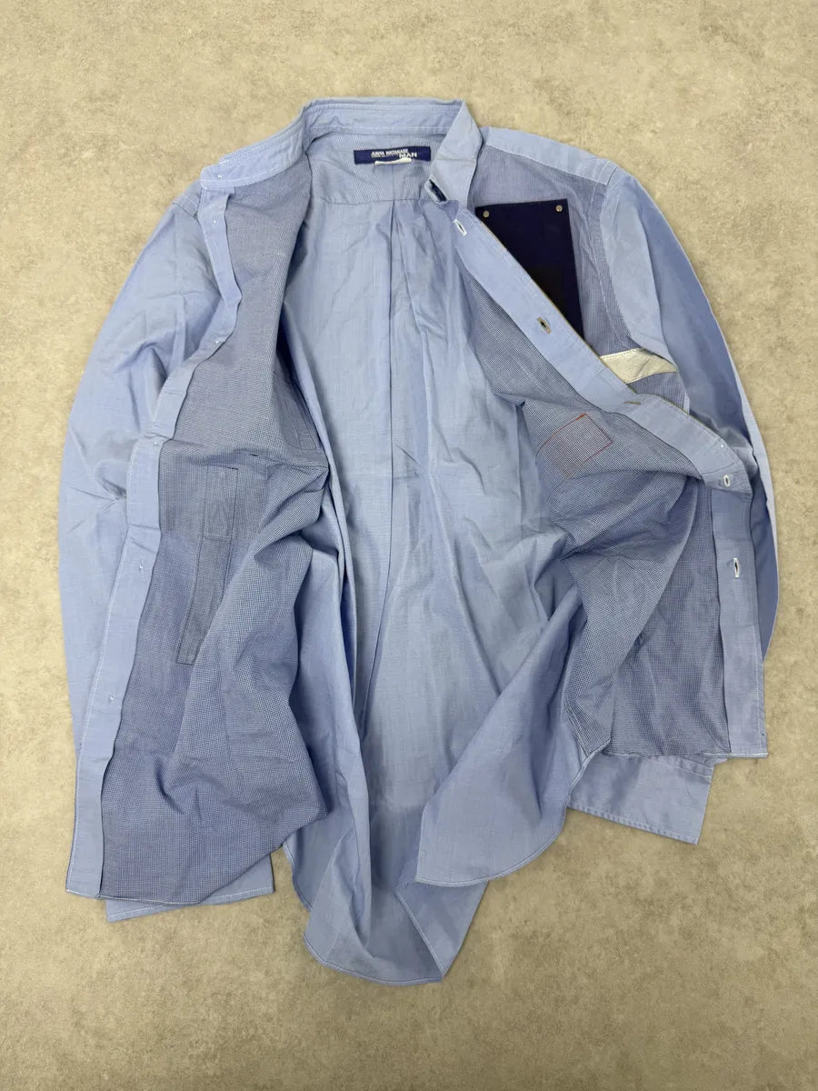 Comme des Garçons Junya Watanabe Blue Patchwork Shirt RRktIPM 3