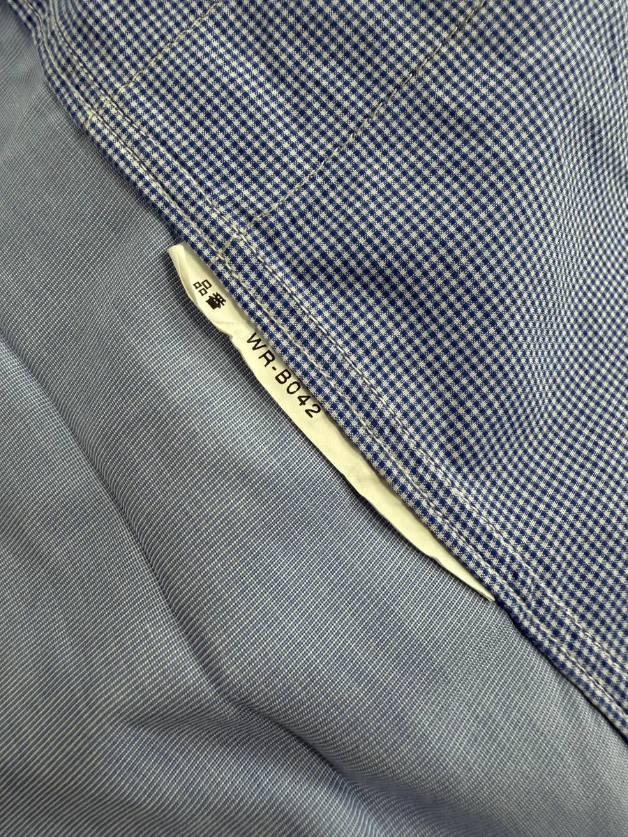 Comme des Garçons Junya Watanabe Blue Patchwork Shirt RRktIPM 4