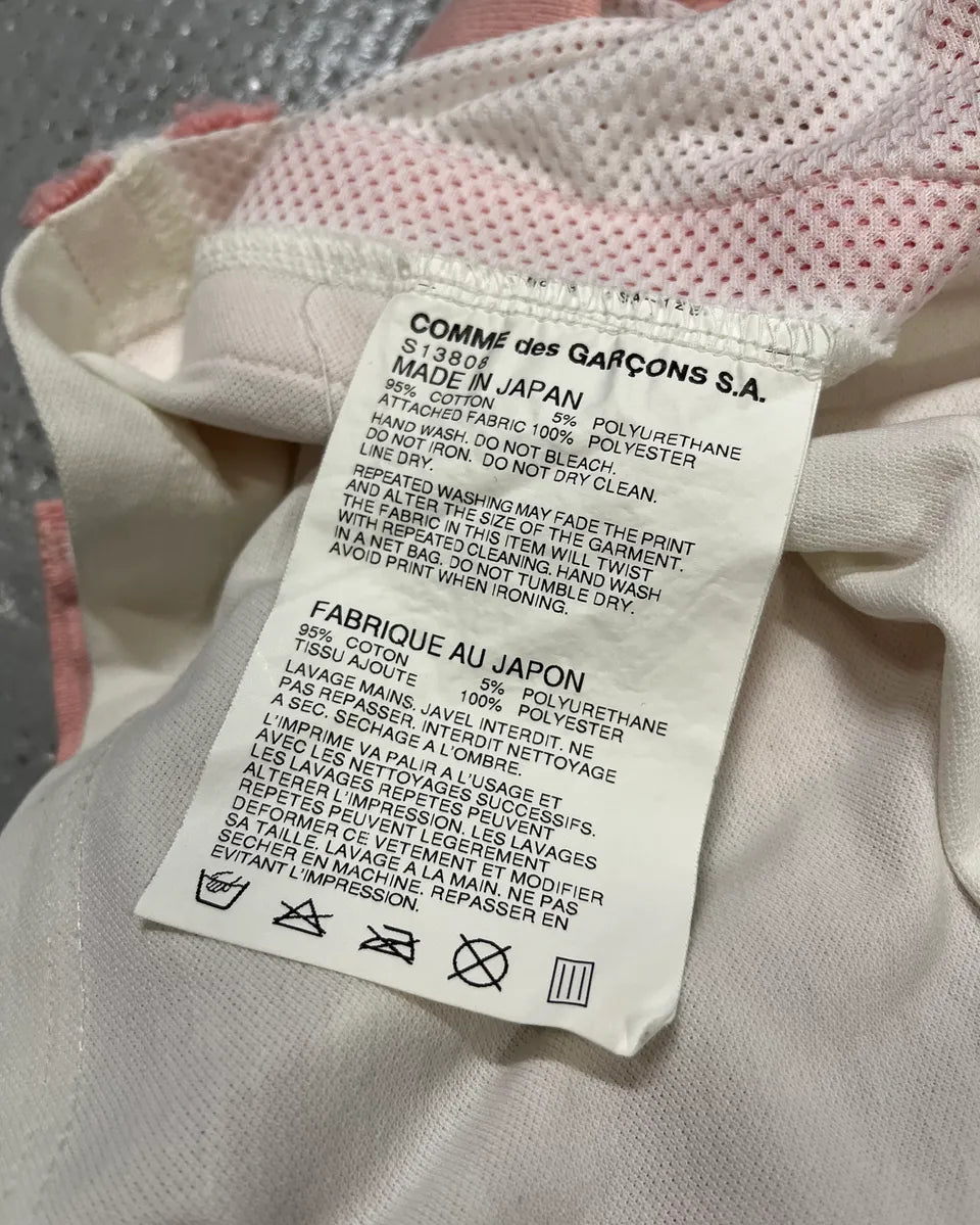 Comme des Garçons Pink Modern 2 Number White Polo AXaKYgD 11