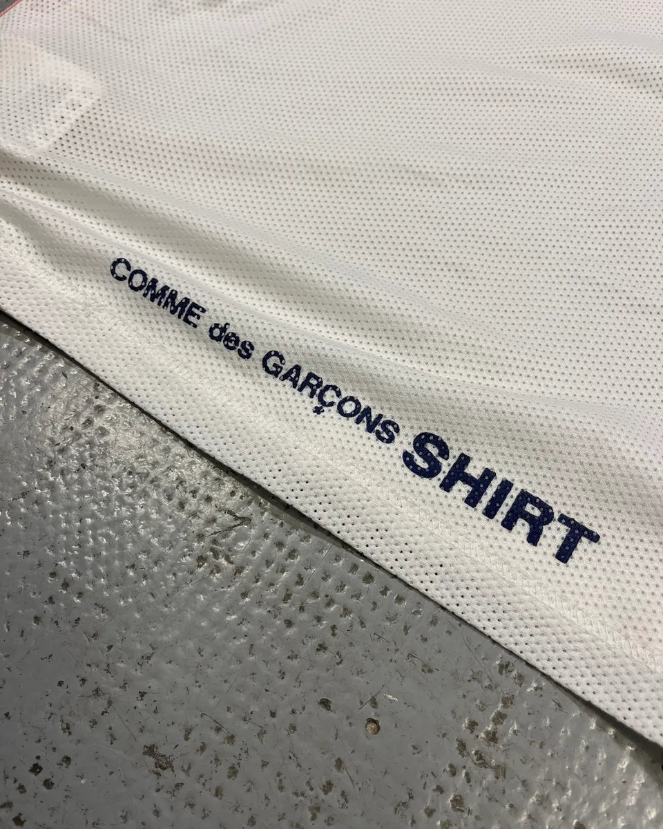 Comme des Garçons Pink Modern 2 Number White Polo AXaKYgD 9