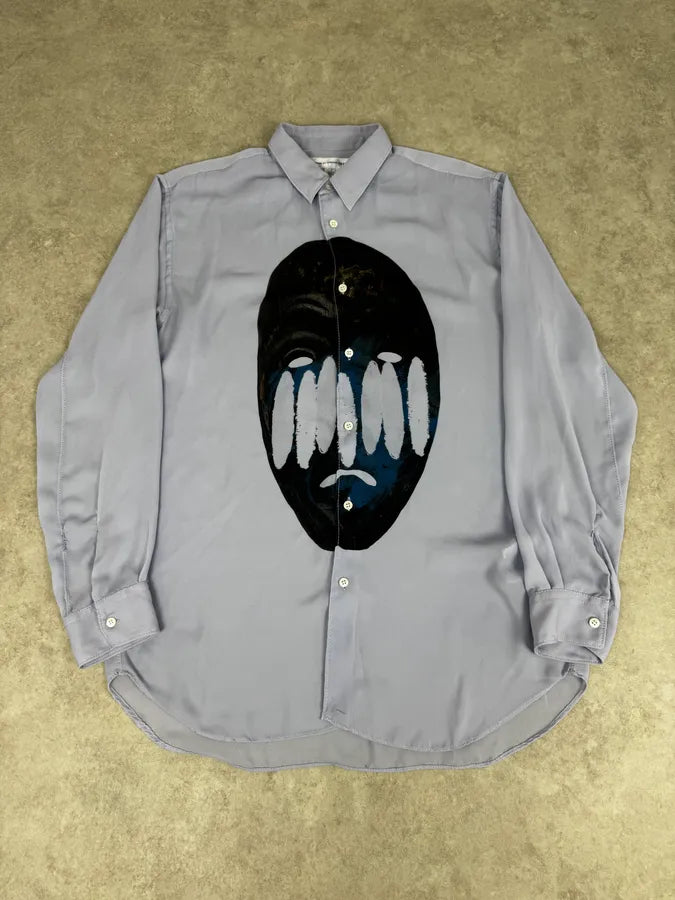 Comme des Garçons Shirt Blue Abstract Face Shirt jFAAJkU 2