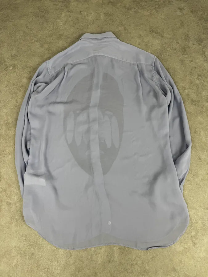 Comme des Garçons Shirt Blue Abstract Face Shirt jFAAJkU 3