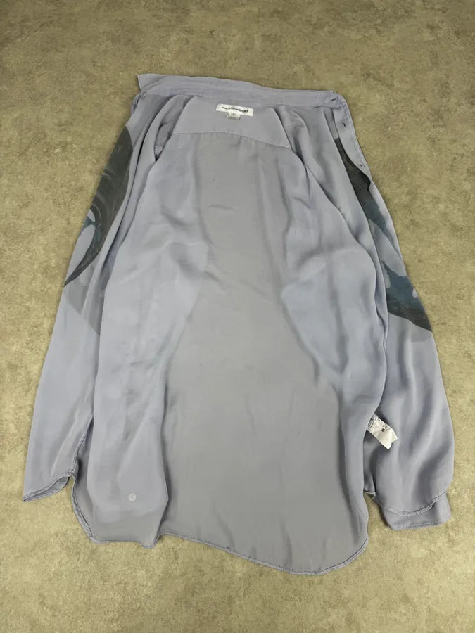 Comme des Garçons Shirt Blue Abstract Face Shirt jFAAJkU 6