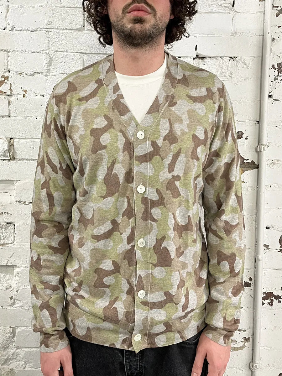 Comme des Garçons Shirt Camo Grey Cardigan Sweater fmmpwvC 2
