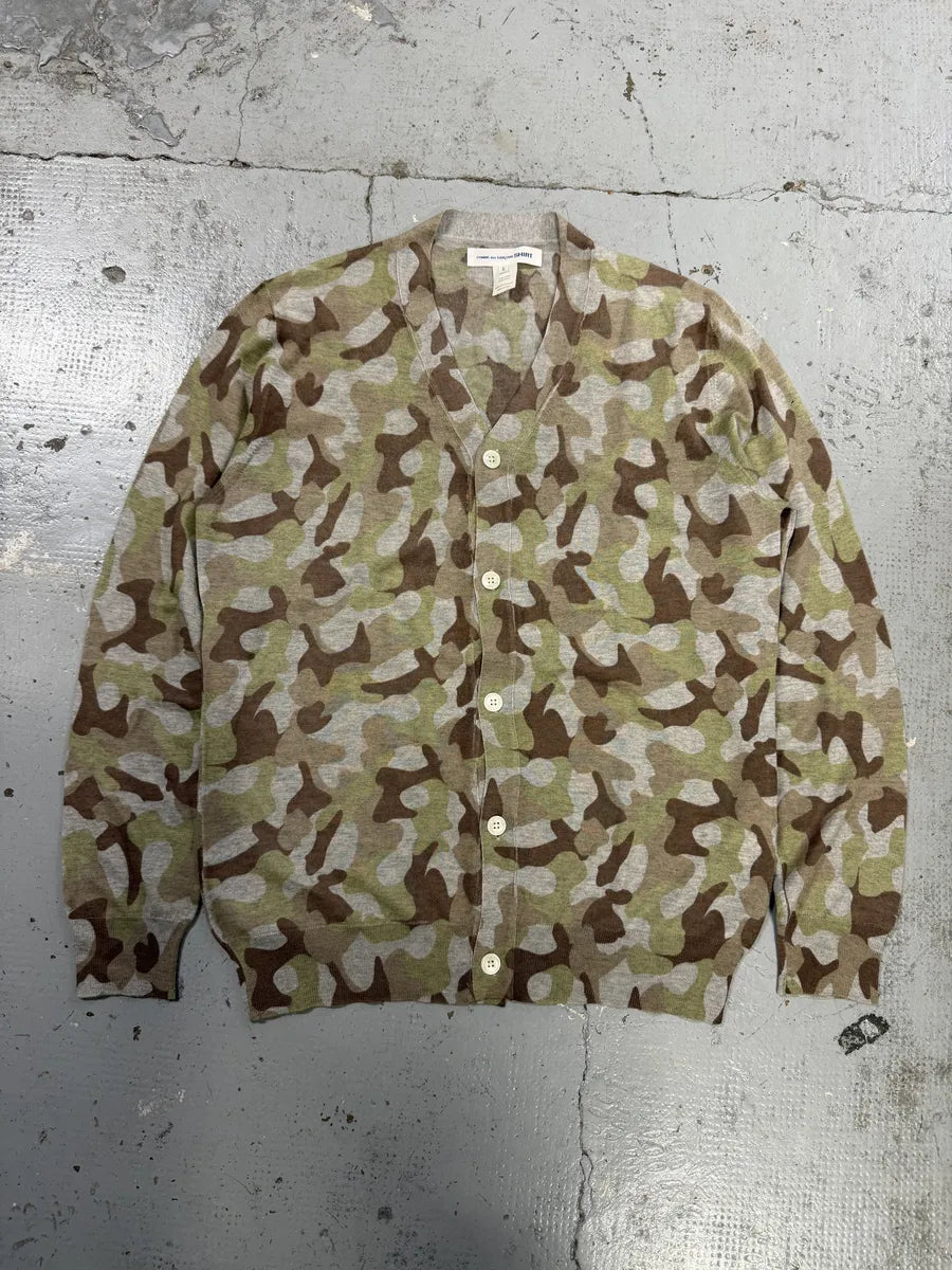 Comme des Garçons Shirt Camo Grey Cardigan Sweater fmmpwvC 4