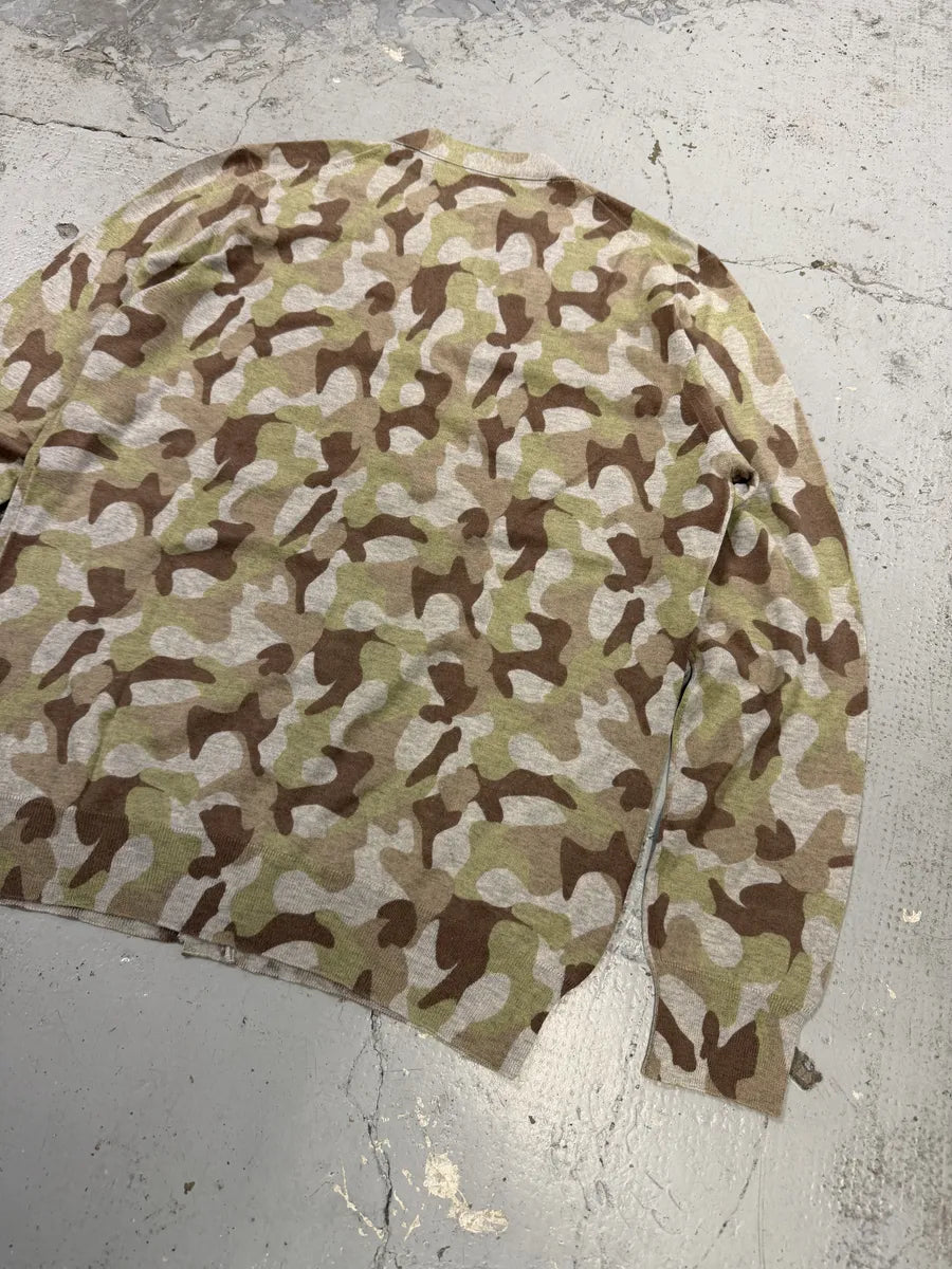 Comme des Garçons Shirt Camo Grey Cardigan Sweater fmmpwvC 5