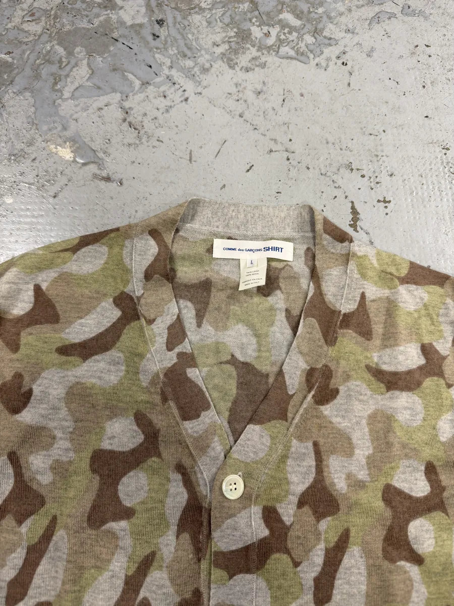 Comme des Garçons Shirt Camo Grey Cardigan Sweater fmmpwvC 7