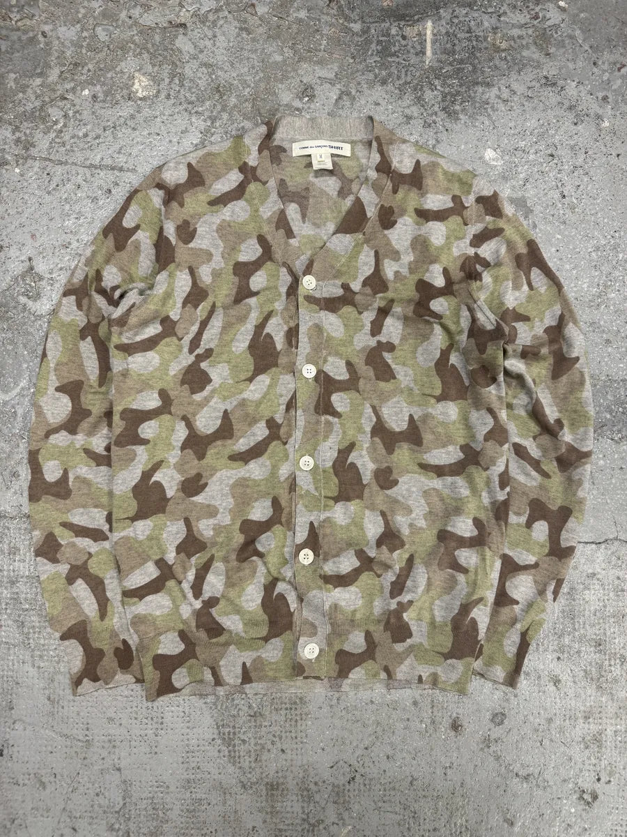 Comme Des Garçons Shirt Camo Wool Cardigan (M) rPZxasH 0