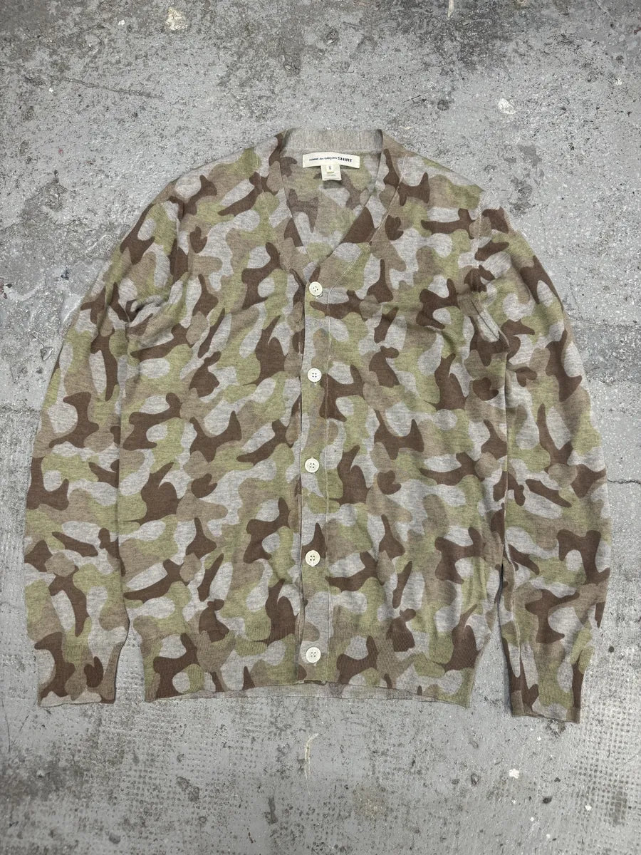 Comme Des Garçons Shirt Camo Wool Cardigan (M) rPZxasH 4