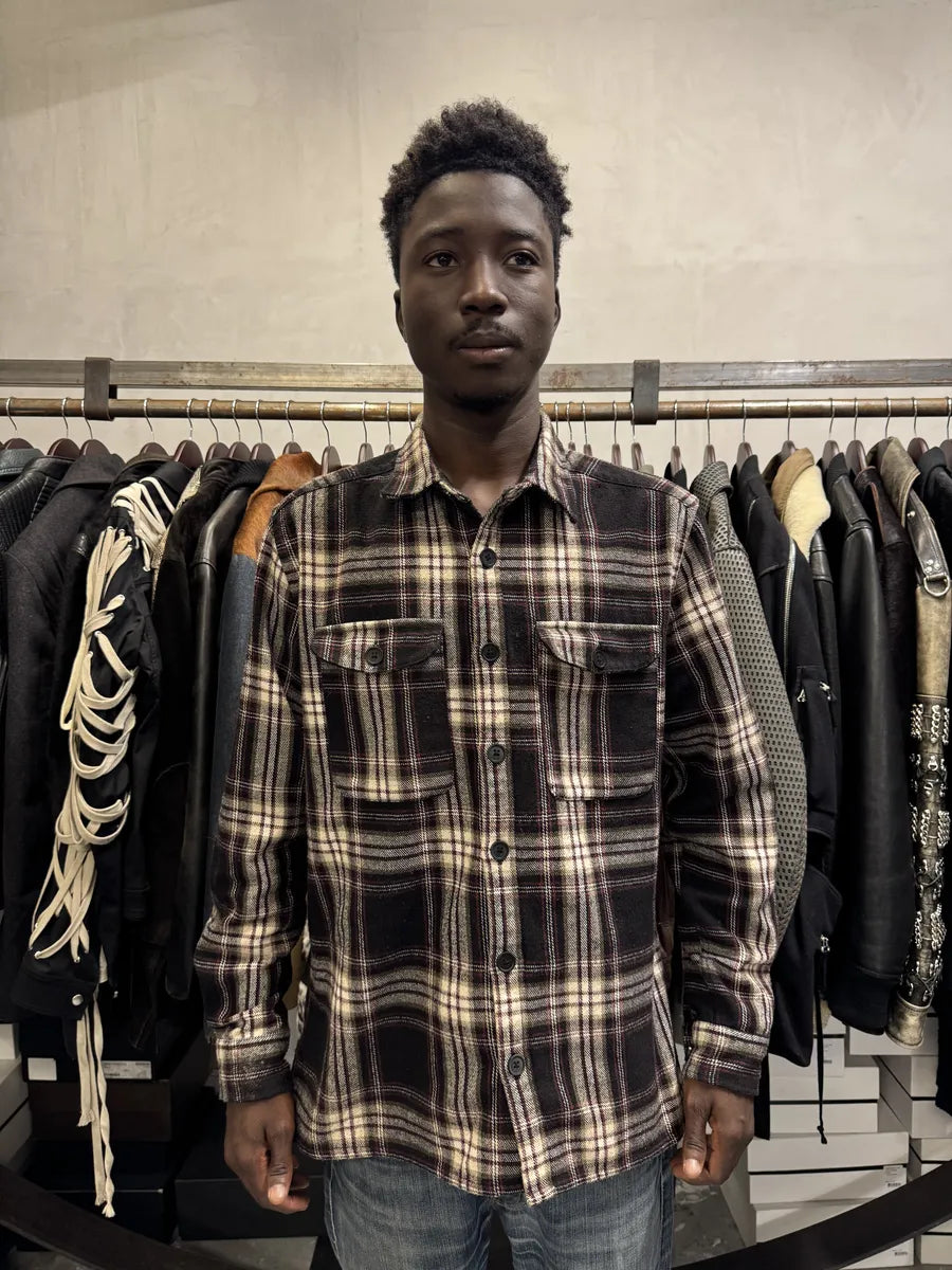 Comme des Garçons SHIRT Checkered Wool Brown Shirt koeHheB 1
