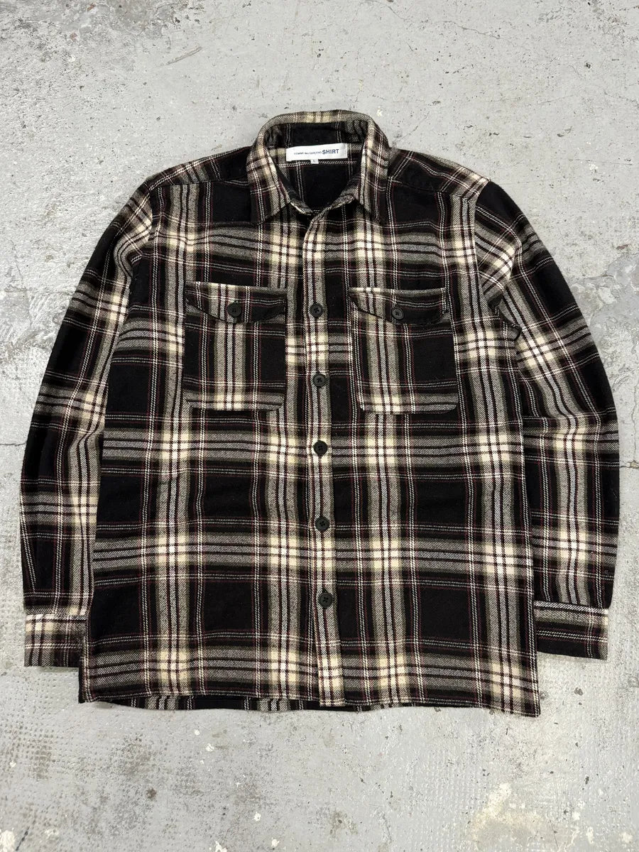 Comme des Garçons SHIRT Checkered Wool Brown Shirt koeHheB 4