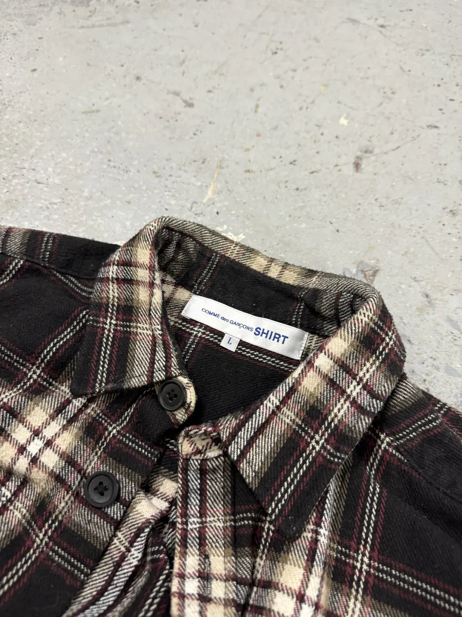 Comme des Garçons SHIRT Checkered Wool Brown Shirt koeHheB 6