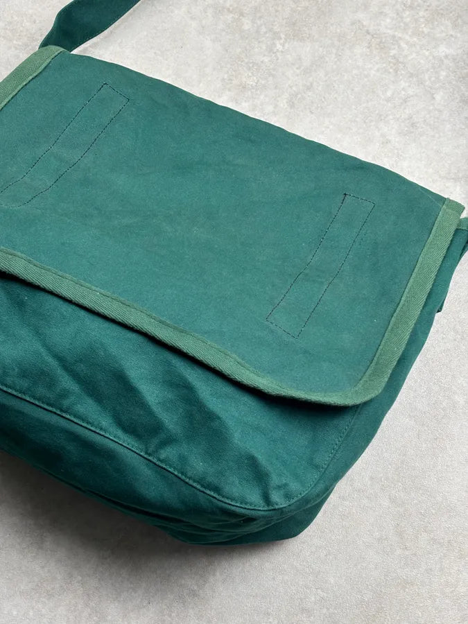 2000s Comme des Garçons SHIRT Forest Green Canvas Messenger Bag hPMzZjQ 5