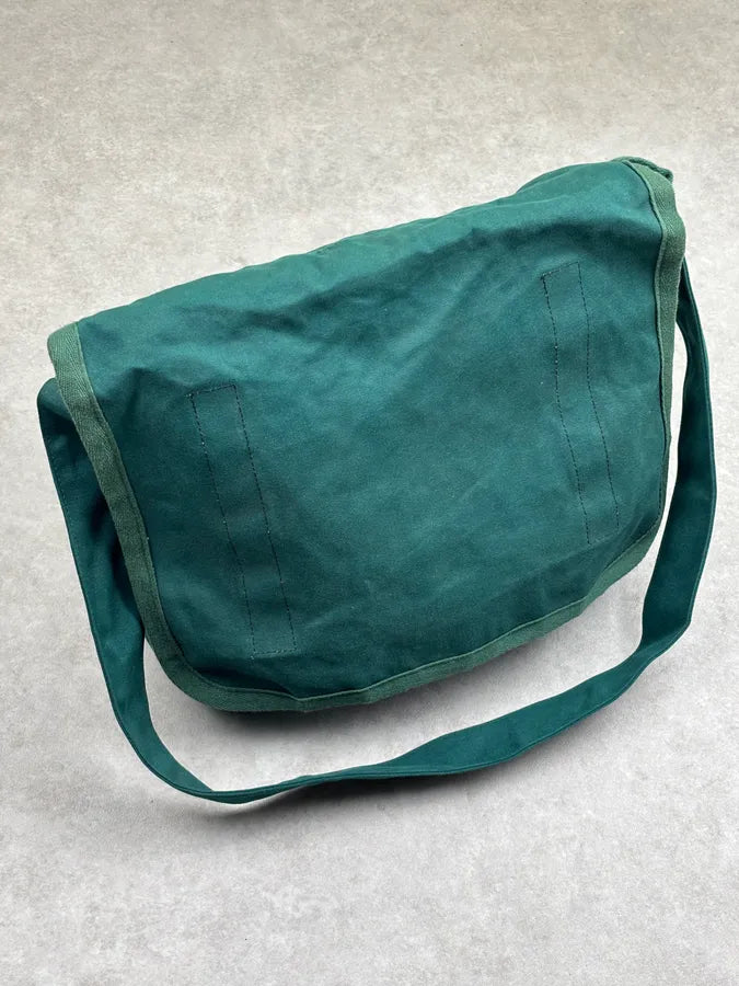 2000s Comme des Garçons SHIRT Forest Green Canvas Messenger Bag hPMzZjQ 3